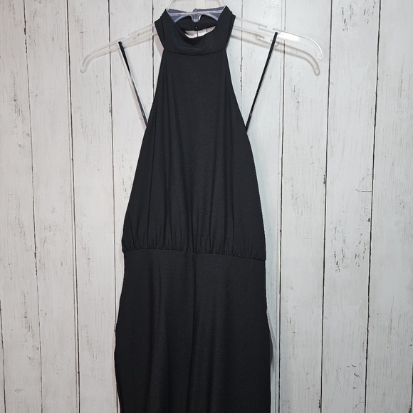 NWT Lulu’s Moment for Life Halter Open Back Black Jumpsuit Women’s Size XS. - Picture 3 of 16
